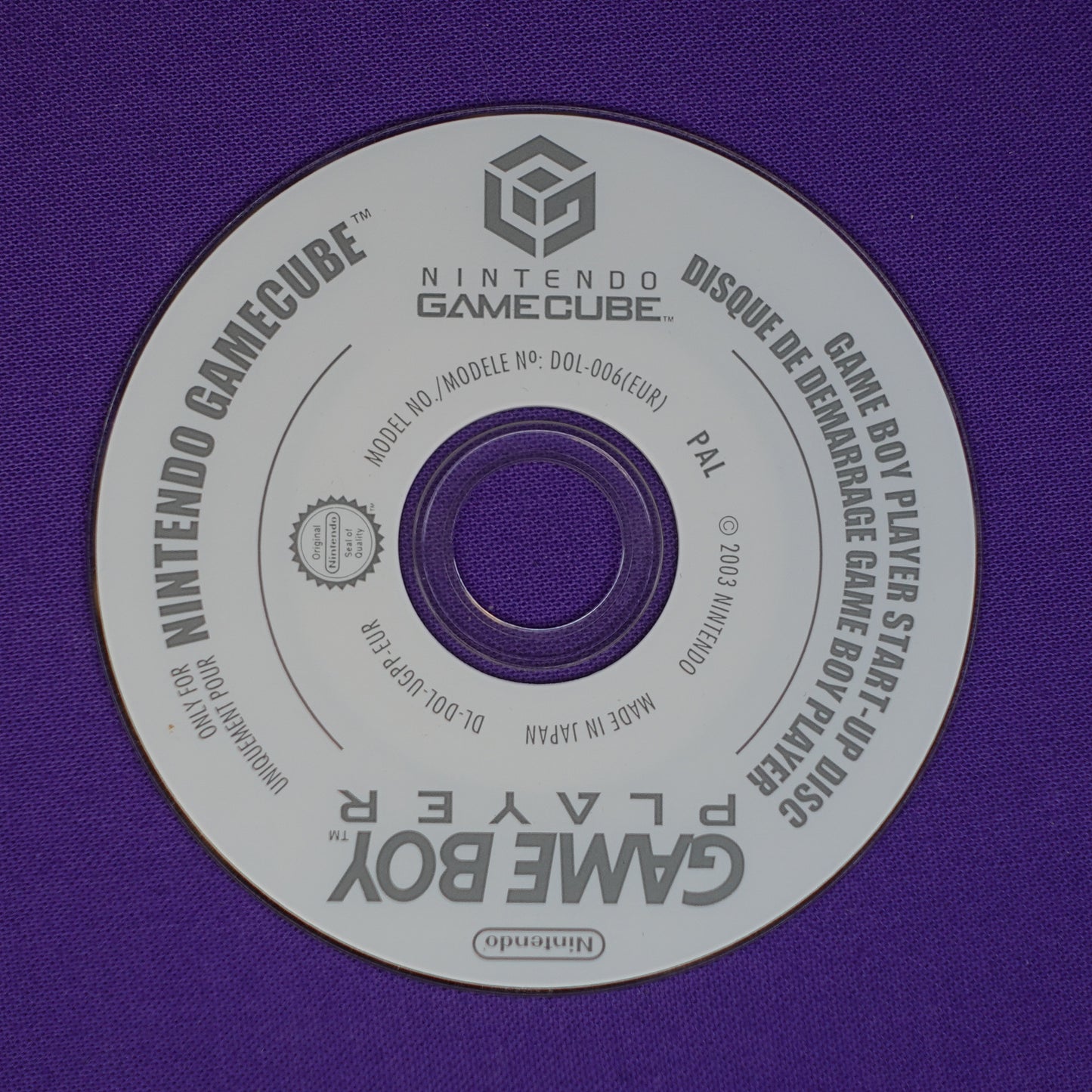 Nintendo Gamecube Game Boy Player // Start-Up Disc