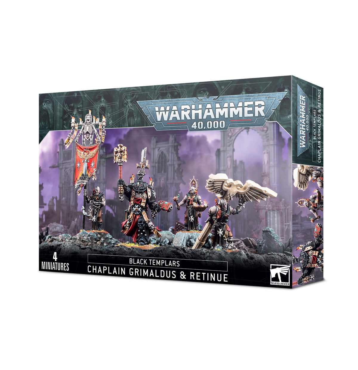 Warhammer 40k // Black Templars // Chaplain Grimaldus and Retinue